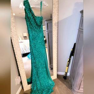 Jade Green Sequin Formal by Ashley Lauren